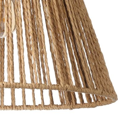 Abat-jour pour suspension rond en rotin Ø29.5cm GoodHome Florican