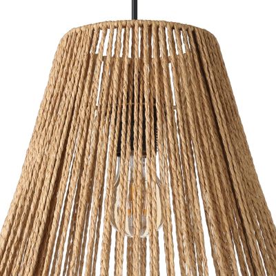 Abat-jour pour suspension rond en rotin Ø29.5cm GoodHome Florican