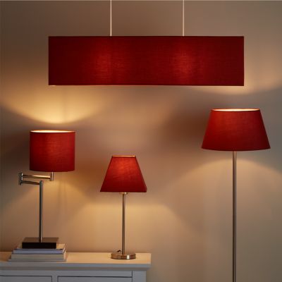 Abat-jours Pour Lampes Tissu,Rouge ,H19xD35xP35cm Cylindrique 35 | Maisons Du Monde