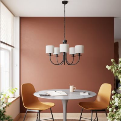 Abat-jour rond blanc Ø15cm GoodHome Kpezin