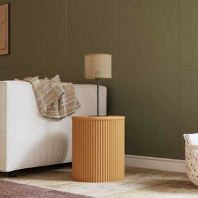 Abat-jour rond en métal et rotin Ø20cm GoodHome Kpezin