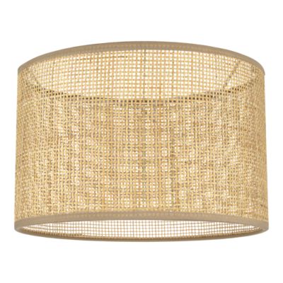 Abat-jour rond en métal et rotin Ø30cmGoodHome Kpezin