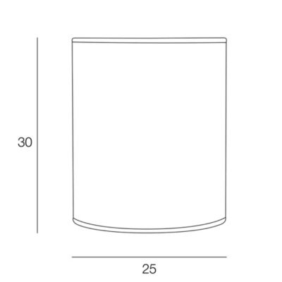 Abat-jour tube effet bois Ø25cm Corep