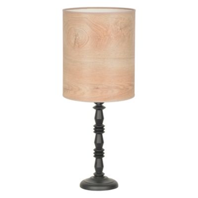 Abat-jour tube effet bois Ø25cm Corep