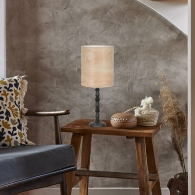 Abat-jour tube effet bois Ø25cm Corep