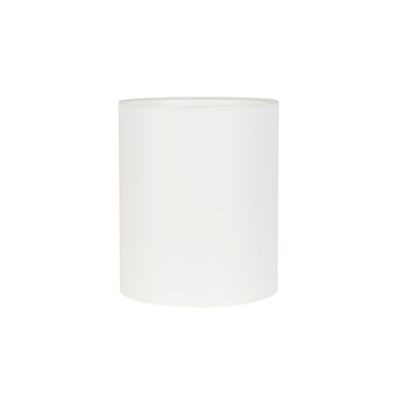 Abat-jour tube en coton blanc Ø25cm Corep