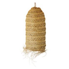 Abat-jour tube fibre de palmier (60x26 cm - Naturel)