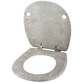 Abattant déclipsable au style béton armé (36x46.5 cm - Gris clair)