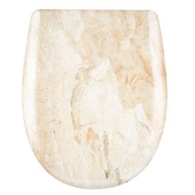 Abattant déclipsable  - Effet marbré (38x49.5 cm - Beige)