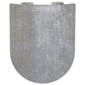 Abattant Déclipsable OLFA Imitation "Béton" (42-47 cmx36.5 cm - Gris)