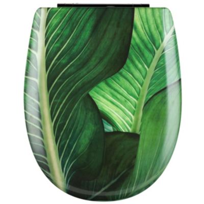 Abattant easy clip avec descente assistée jungle (49.5x38 cm - Vert)