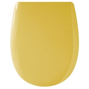 Abattant easy clip avec descente assistée uni (36x46.5 cm - Jaune)