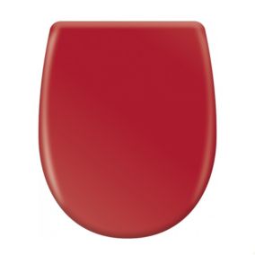 Abattant easy clip avec descente assistée uni (36x46.5 cm - Rouge Orangé)