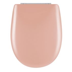 Abattant easy clip avec descente assistée uni (36x46.5 cm - Vieux rose)