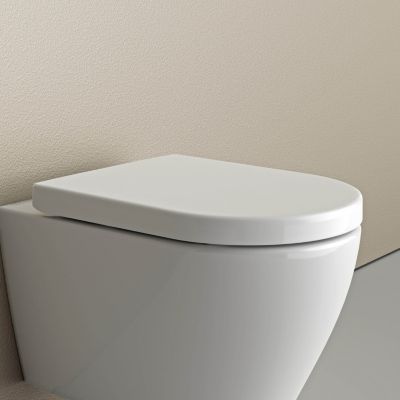 Abattant lunette WC, Cuvette toilettes charnières acier - 46,4x35,9cm - U1002