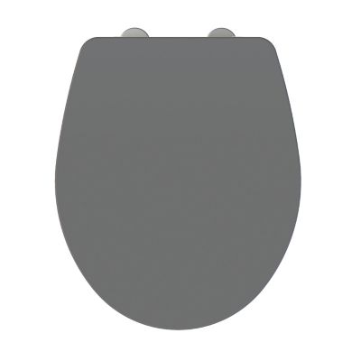 Abattant WC Allibert Slimeo en MDF coloris gris brillant avec frein de chute