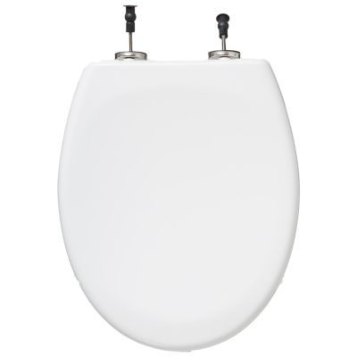 Abattant WC antibactérien blanc à clipser avec frein de chute