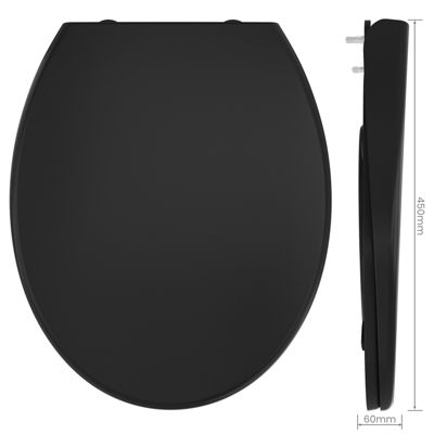 Abattant WC avec Système d'abaissement Automatique , ANYCEE MAX Couvercle de Toilette en Duroplast, en Forme de O