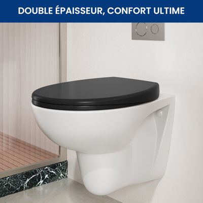 Abattant WC Avec Fermeture Douce Automatique SCHÜTE - Couvercle Amovible, Montage Facile, Testé 250kg, Universel - 9