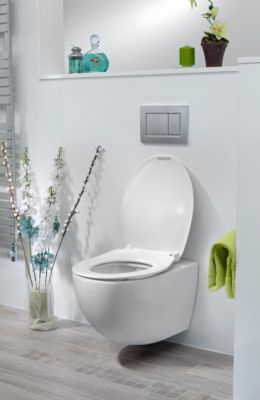Abattant WC blanc brillant Slim Bemis
