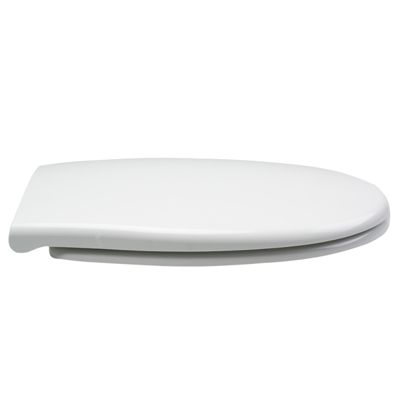 Abattant WC forme en D en duroplast blanc avec frein de chute