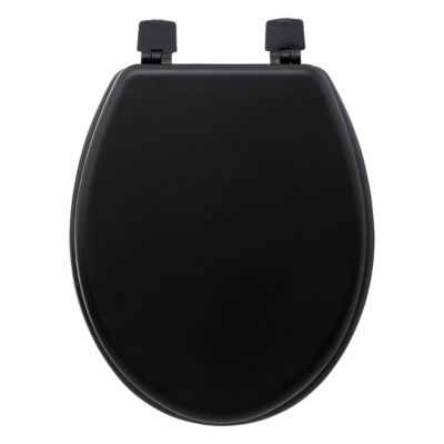 Abattant WC coloris noir à fermeture standard, 5Five Colors