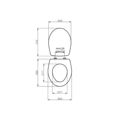 Abattant Wc Compatible Modèle Valentina Blanc