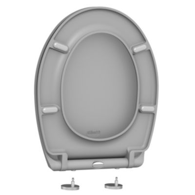 Abattant WC déclipsable gris mat, Allibert Dolcéo