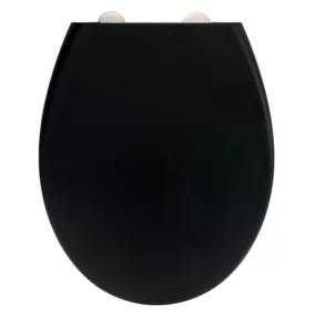 Abattant WC déclipsable noir avec frein de chute Ikaria