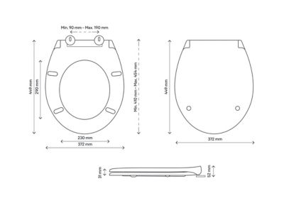 Abattant wc 2025 entraxe 20 cm