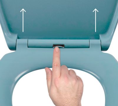 Abattant WC Diani avec frein de chute bleu GoodHome