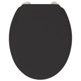 abattant wc duplo poudre de bambou noir charnières inox