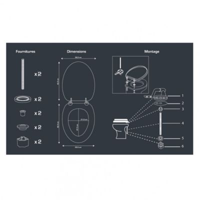 Abattant WC effet bois 43x36x4cm