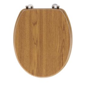 Abattant wc  -  - Effet bois (45x37.5x5.5 cm - Marron Clair)