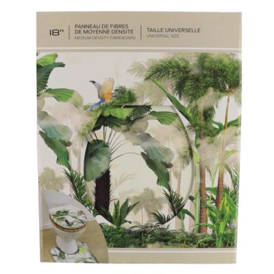 Abattant WC en Bois déco Oasis avec Kit fixation en Acier Inoxydable
