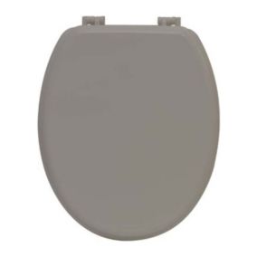 Abattant WC en Bois Taupe avec kit de fixation