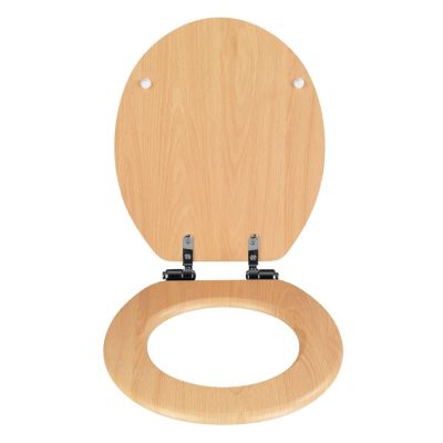 Abattant WC en MDF design bois d'hêtre - Marron