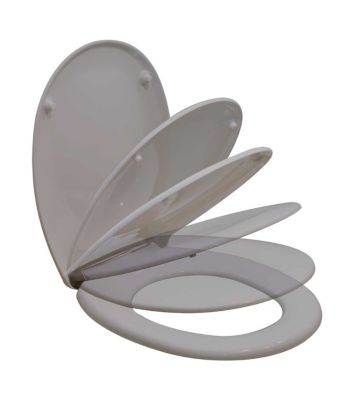Abattant WC en Thermodur Taupe  avec frein de chute