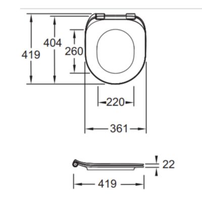 Abattant WC extra-plat JACOB DELAFON Cléo 1889 à descente progressive et déclipsable blanc