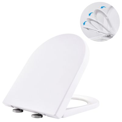 Abattant WC Frein de Chute Lunettes Toilettes en UF Couvercle de Toilette Blanc pour Salle de Bain Siege de Toilettes Castorama