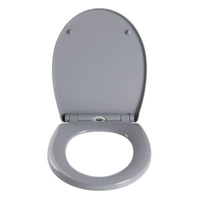 Abattant WC Galedo Clever declipsable avec frein de chute plastique gris