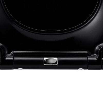 Abattant WC GoodHome Diani coloris noir en duraplast avec frein de chute