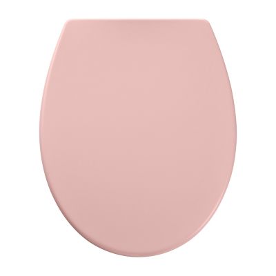 Abattant WC GoodHome Diani coloris rose en duraplast avec frein de