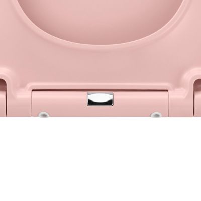 Abattant WC GoodHome Diani coloris rose en duraplast avec frein de chute