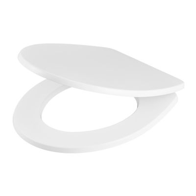 Abattant WC GoodHome Morava coloris blanc en MDF avec frein de chute