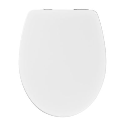 Abattant WC GoodHome Morava coloris blanc en MDF avec frein de chute Castorama