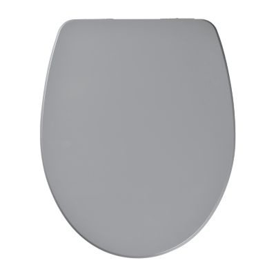 Abattant WC GoodHome Morava coloris gris en MDF avec frein de chute