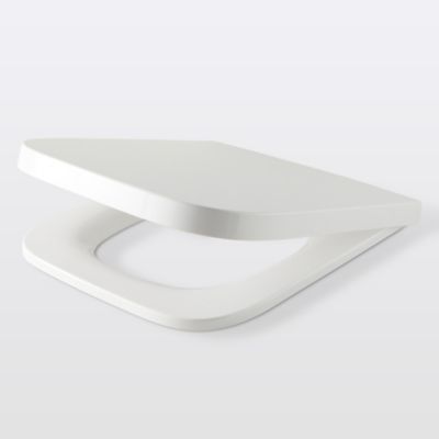 Abattant WC GoodHome Teesta en duraplast coloris blanc avec frein