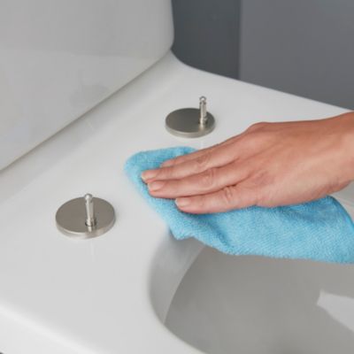 Abattant WC GoodHome Teesta en duraplast coloris blanc avec frein de chute