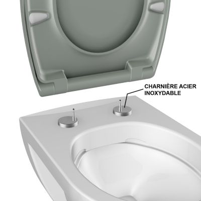 Abattant WC gris clair brillant Classic Bemis